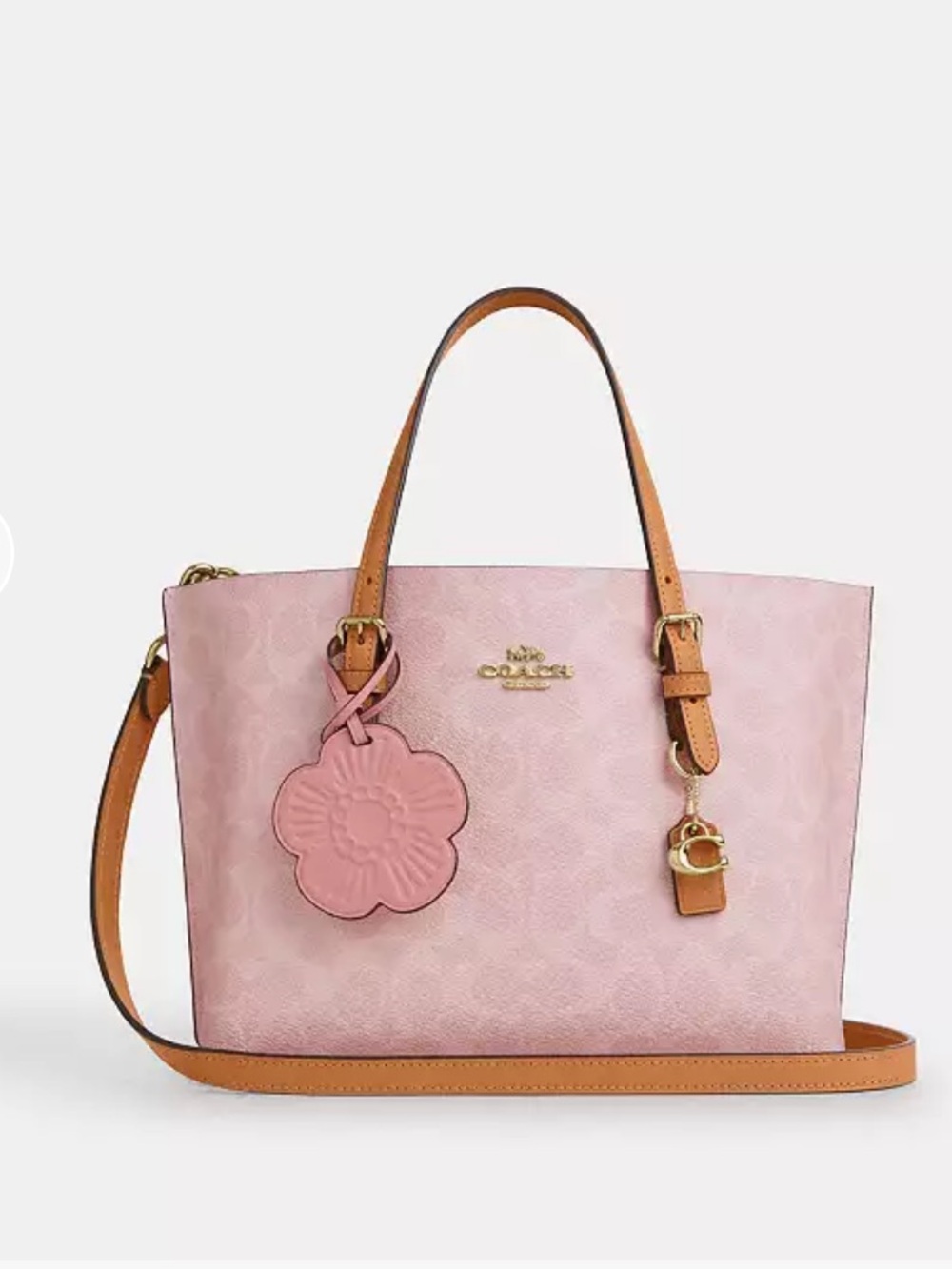 Coach Powder Pink Signature Mollie Tote